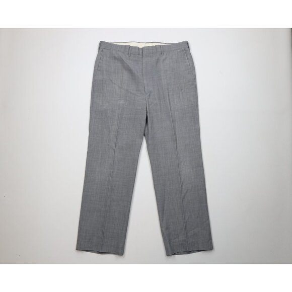 Vintage 90s Streetwear Mens 36x29 Distressed Chambray Knit Wide Leg Chino Pants - Picture 1 of 12